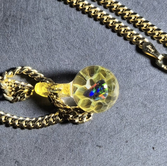 Opal Honeycomb Pendant