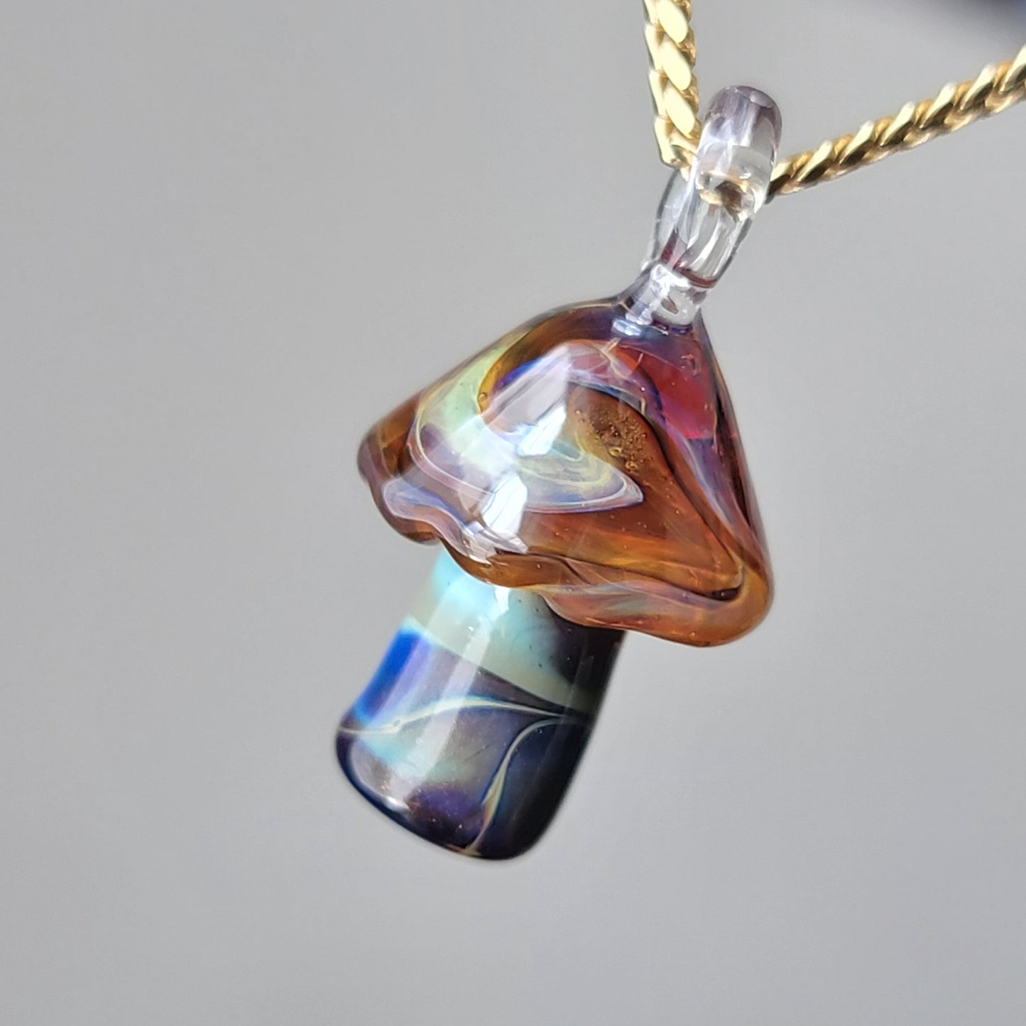 Silver Fumed Mushroom Pendant